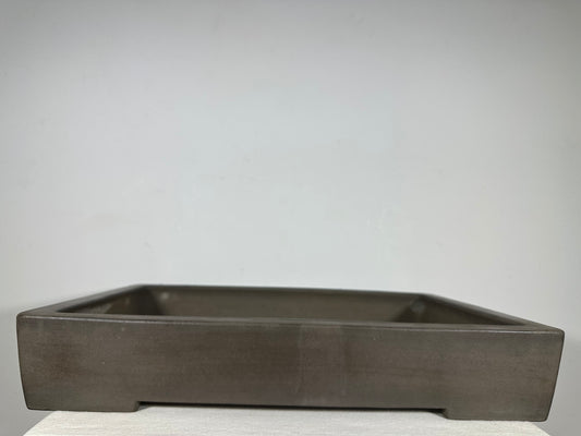 Preowned Japanese Tokoname Unglazed Rectangular Bonsai Pot Seizan - 19.25” By 14”