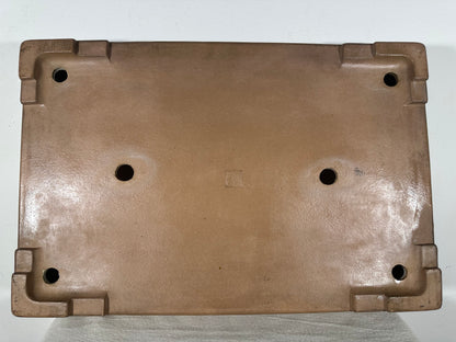 Preowned Japanese Tokoname Unglazed Rectangular Bonsai Pot Seizan - 19” By 13”