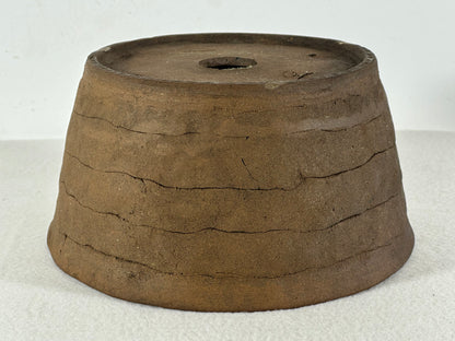 Preowned Japanese Tokoname Unglazed Round Bonsai Pot - 7.25” By 3.75”