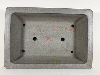 Preowned Japanese Tokoname Unglazed Rectangular Bonsai Pot Seizan - 15” x 10.5” x 4.25”