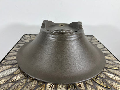 Preowned Japanese Tokoname Round Bonsai Pot Yamaaki - 13” By 4.5”