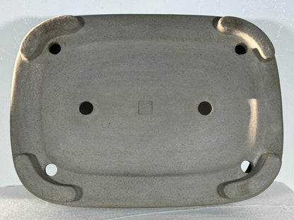 Preowned Japanese Tokoname Unglazed Rectangular Bonsai Pot Seizan - 12.75” By 9.25”