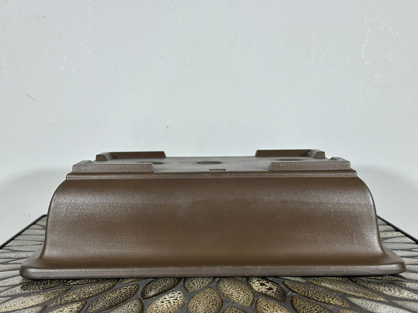 Preowned Japanese Tokoname Unglazed Rectangular Bonsai Pot Senkoen - 12” By 8.75”
