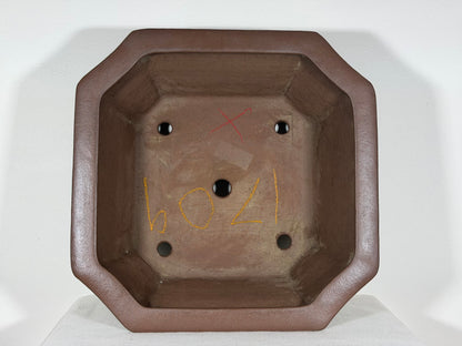 Preowned Japanese Tokoname Unglazed Semi Cascade Bonsai Pot Keizan - 14.5” By 5.5”