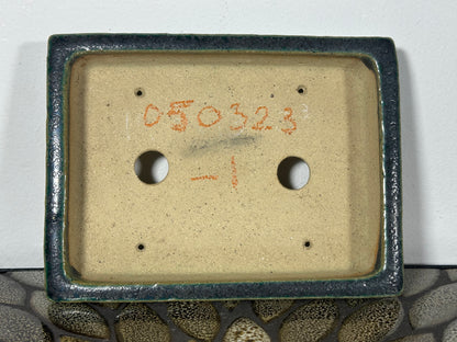 Preowned Japanese Tokoname Rectangular Bonsai Pot Aiba Koyo - 6.75” By 5 1/8”