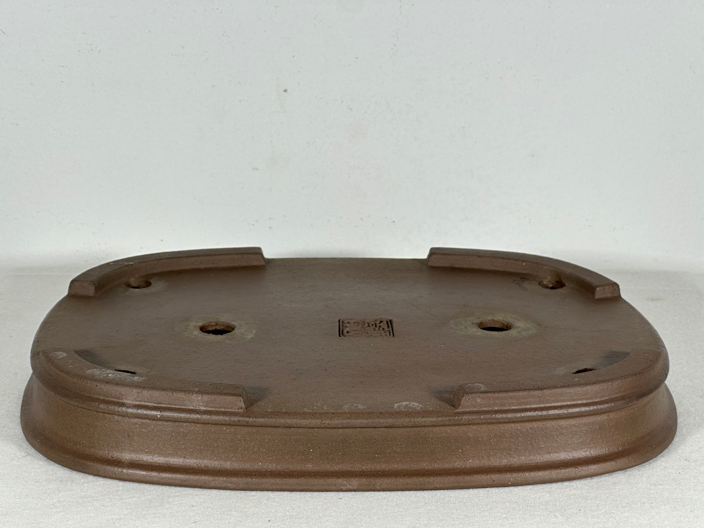 Preowned Japanese Tokoname Unglazed Rectangular Shallow Bonsai Pot Seizan - 12.25” By 9”