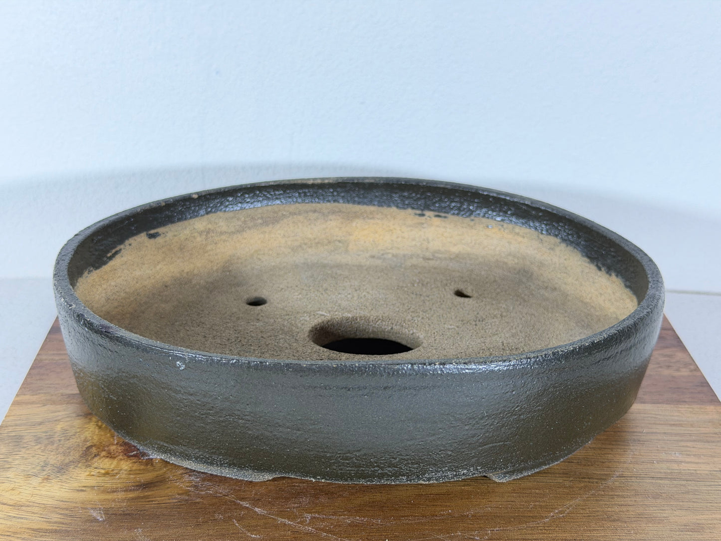 Victor Shelton Glazed Oval Bonsai Pot (American-Made) 8” By 6”