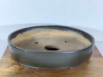 Victor Shelton Glazed Oval Bonsai Pot (American-Made) 8” By 6”