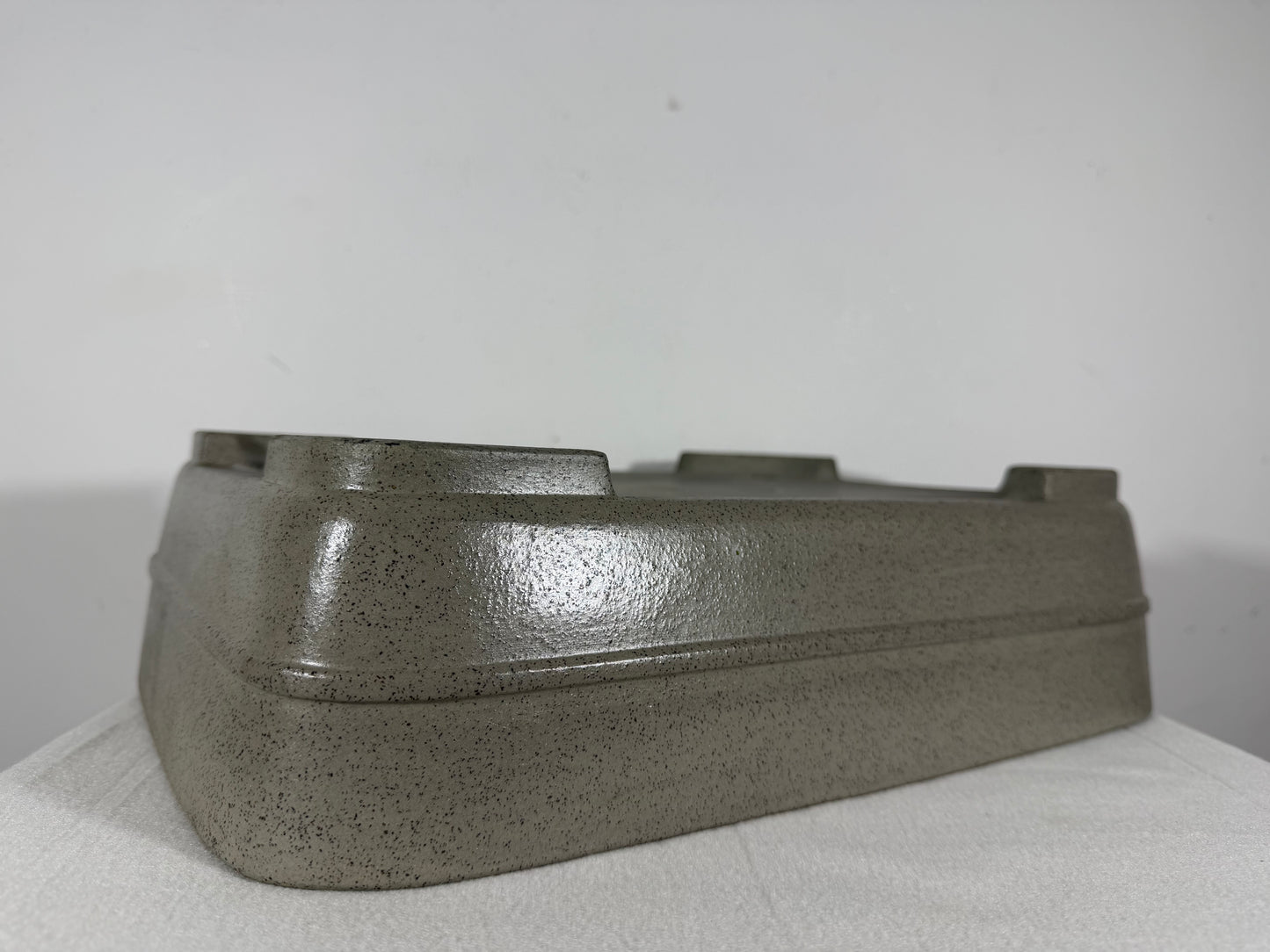 Preowned Japanese Tokoname Unglazed Rectangular Bonsai Pot Seizan - 15” By 10.75”