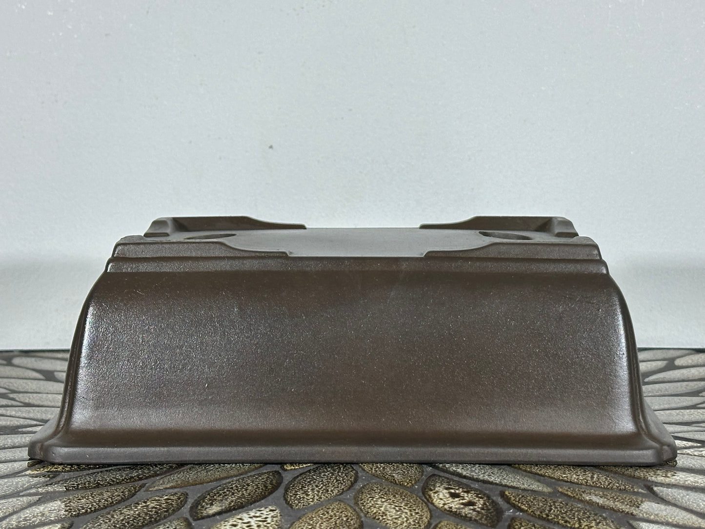 Preowned Japanese Tokoname Unglazed Rectangular Bonsai Pot - 9.75” By 7.25”
