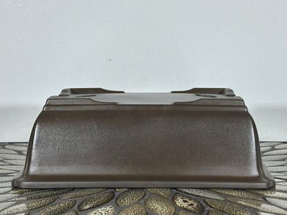 Preowned Japanese Tokoname Unglazed Rectangular Bonsai Pot - 9.75” By 7.25”