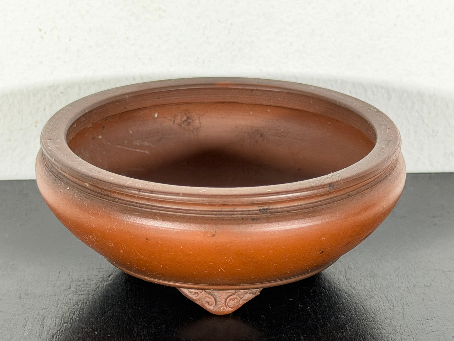 New Japanese Tokoname Unglazed Bag Style Bonsai Pot Bigei - 3.5” By 1.5”