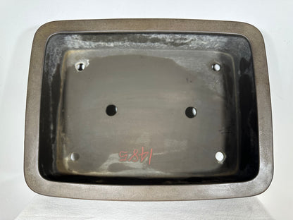 Preowned Japanese Tokoname Unglazed Rectangular Bonsai Pot Eiraku - 17” By 12.75”