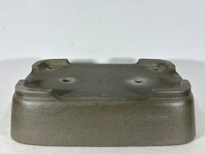 Preowned Japanese Tokoname Unglazed Rectangular Bonsai Pot Seizan - 13” By 9.5”