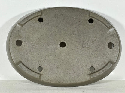 Preowned Japanese Tokoname Unglazed Oval Shallow Bonsai Pot Seizan - 11.5” By 8.25”