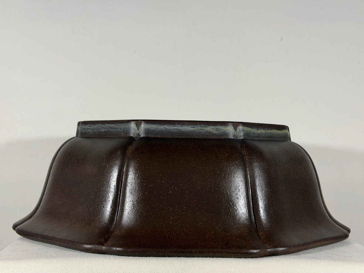 Preowned Japanese Tokoname Unglazed Rinka Style Bonsai Pot Touhou - 18” x 17.25” x 5.75”