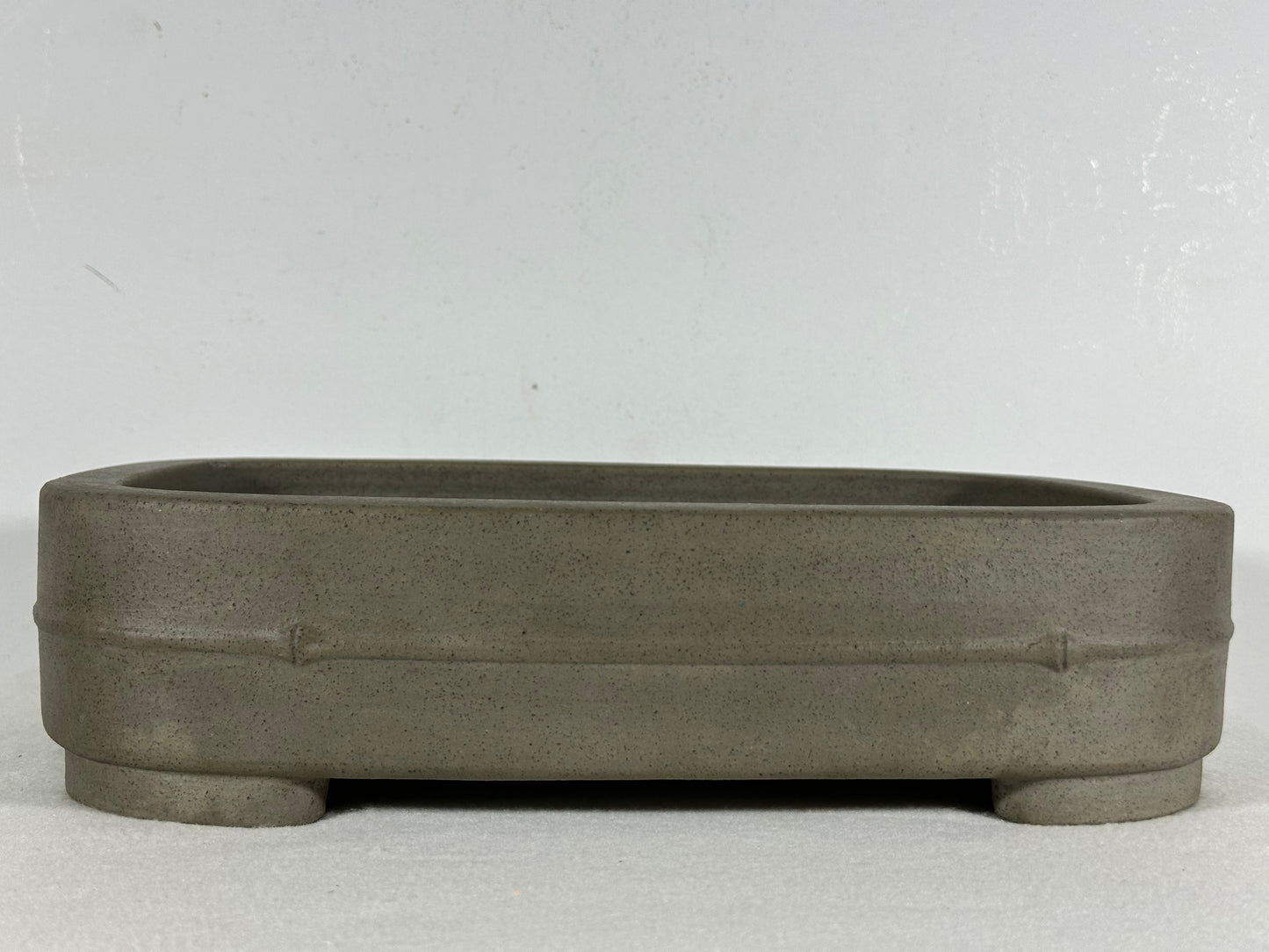 Preowned Japanese Tokoname Unglazed Rectangular Bonsai Pot Seizan - 12.75” By 9.25”