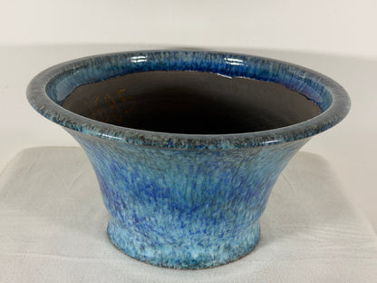 New Japanese Tokoname Glazed Round Bonsai Pot Syuhou Yoshimura - 11.75” By 6.25”