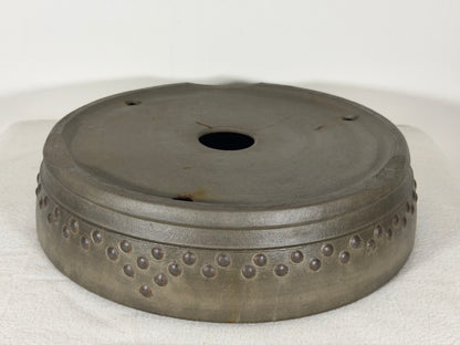 Preowned Japanese Tokonam Unglazed Drum Style Bonsai Pot Touyou - 11” By 2.75”