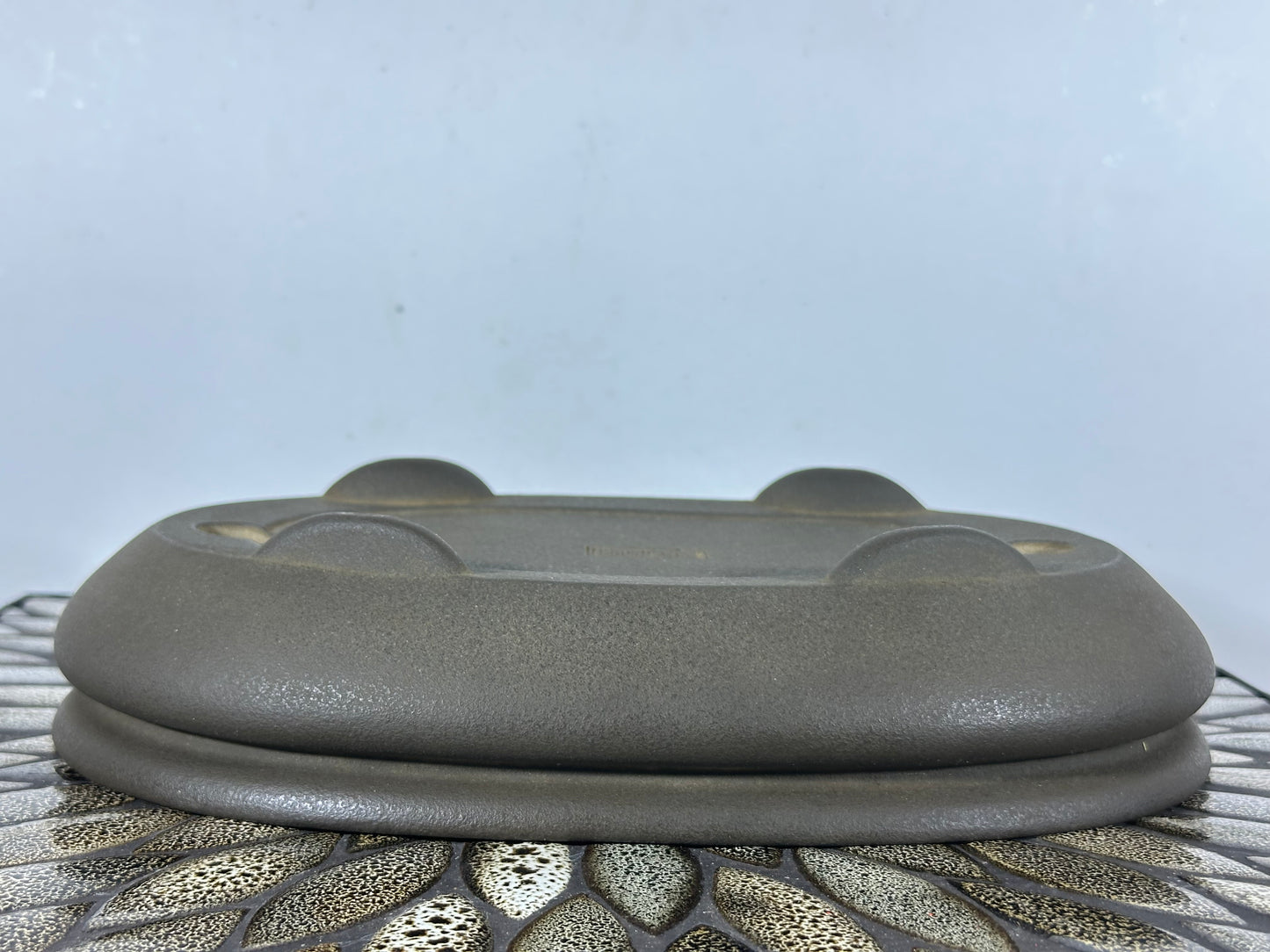 Preowned Vintage Japanese Tokoname Unglazed Bag Style Bonsai Pot Yamaaki - 11.5” By 8”