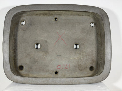 Preowned Japanese Tokoname Unglazed Rectangular Bonsai Pot Kisen - 19” x 14.25” x 5”