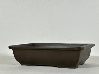 Preowned Japanese Tokoname Unglazed Rectangular Bonsai Pot - 8.25” By 6”
