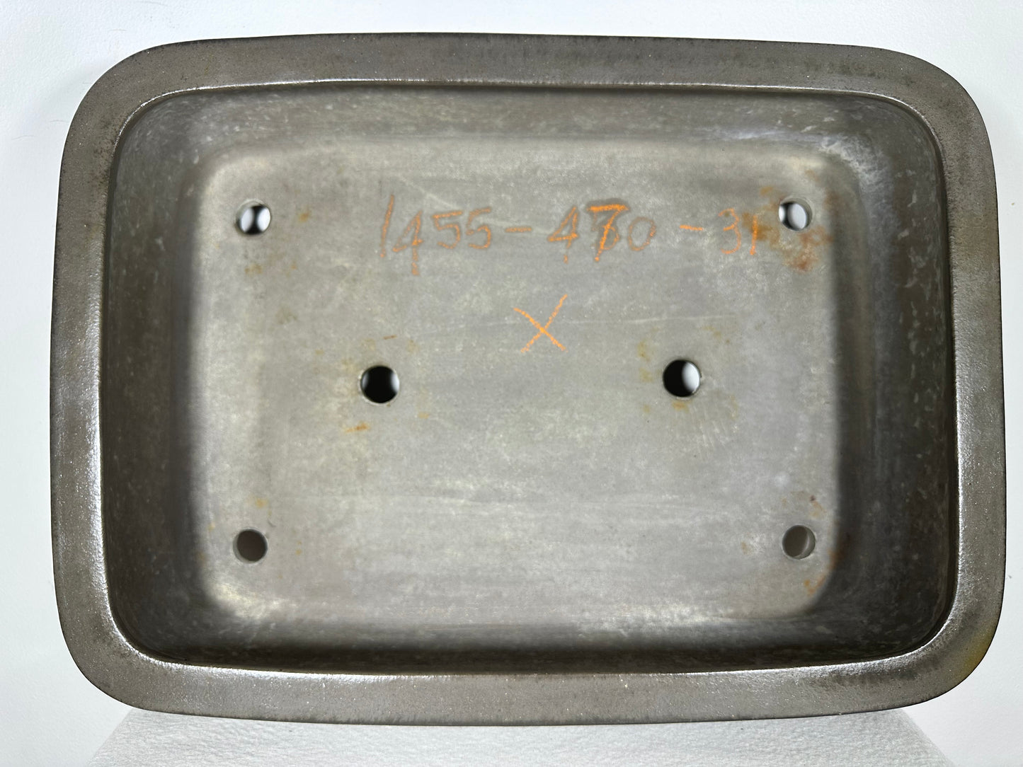 Preowned Japanese Tokoname Unglazed Rectangular Bonsai Pot Seizan - 19” By 13.75”