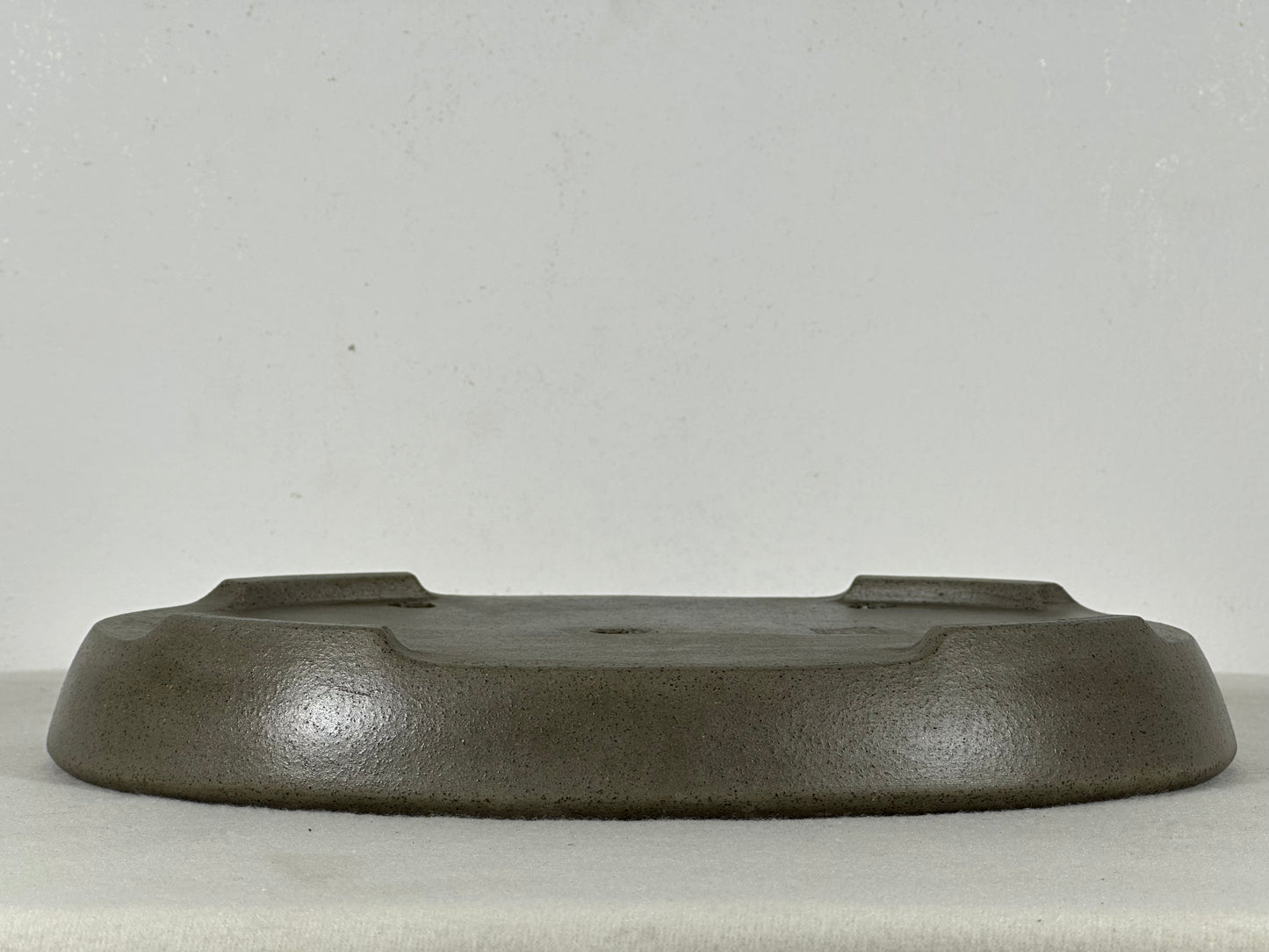 Preowned Japanese Tokoname Unglazed Oval Shallow Bonsai Pot Seizan - 11.5” By 8.25”