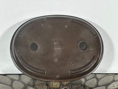 Preowned Japanese Bonsai Pot has Stamps - 7.5” By 5.5”
