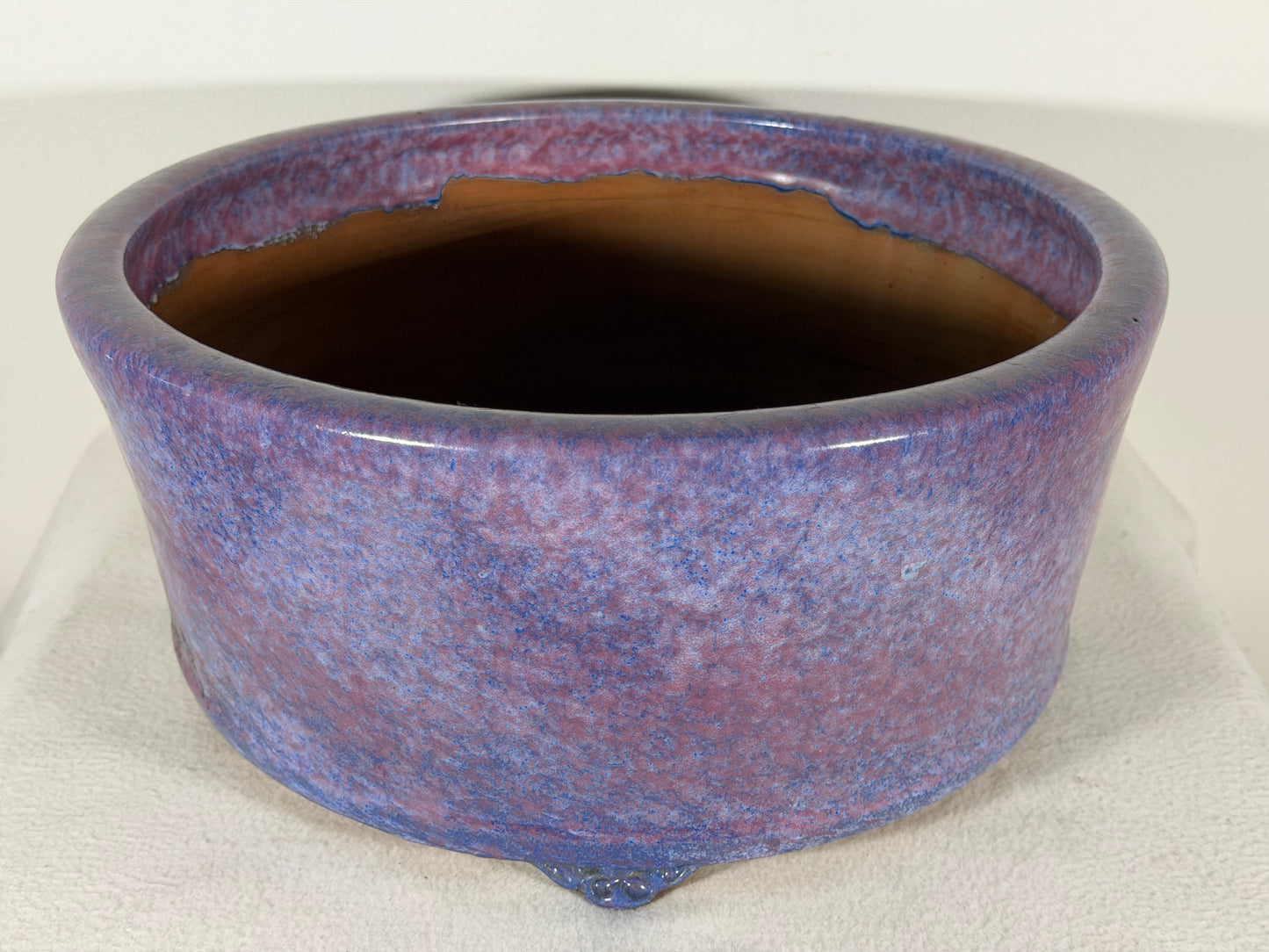 New Japanese Tokoname Round Bonsai Pot Syuhou Yoshimua - 13.5” By 6”