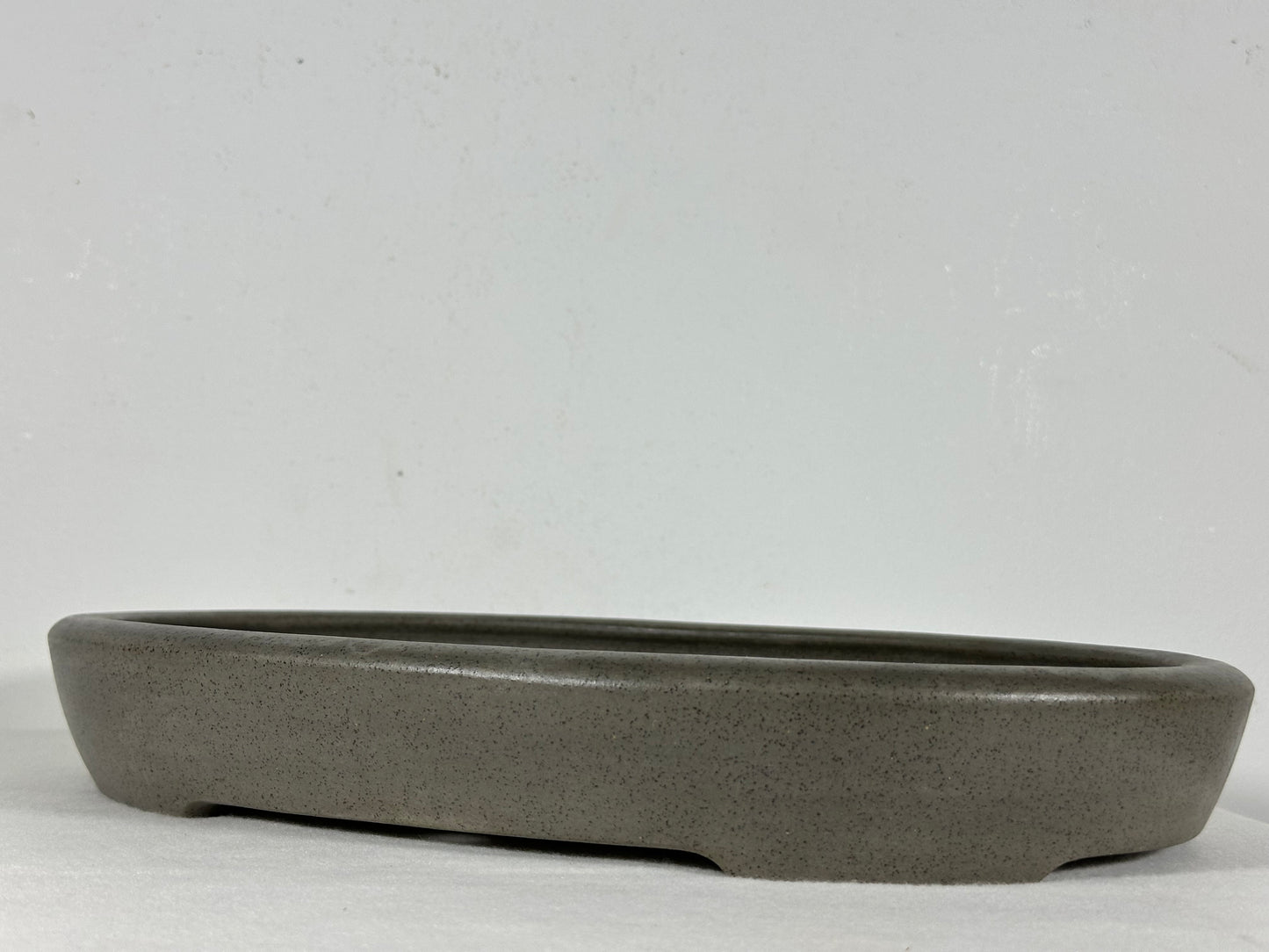 Preowned Japanese Tokoname Unglazed Oval Shallow Bonsai Pot Seizan - 14” By 10”