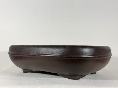 Preowned Japanese Tokoname Unglazed Rectangular Bonsai Pot Yamaaki - 13.5” By 11”