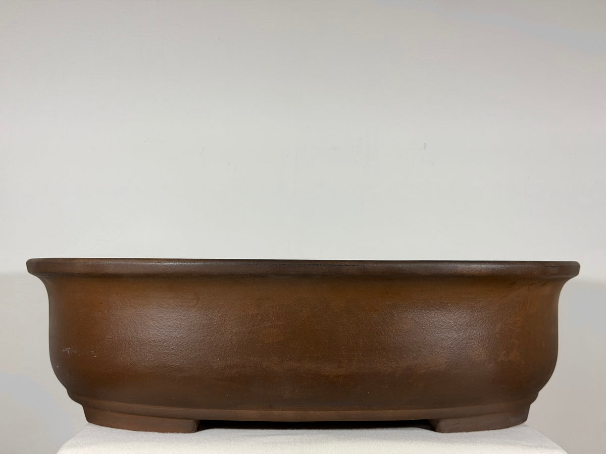 Preowned Japanese Tokoname Rectangular Bonsai Pot Itayama -  22.25” x 17.5” x 6.25”