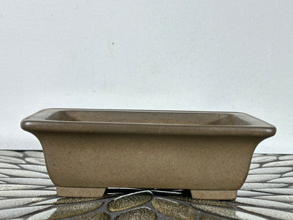 Preowned Vintage Japanese Tokoname Rectangular Bonsai Pot Kosyousen - 6 3/8” By 5 1/8”