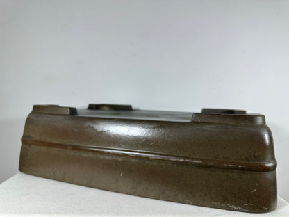 Preowned Japanese Tokoname Unglazed Rectangular Bonsai Pot Eiraku - 17” By 12.75”