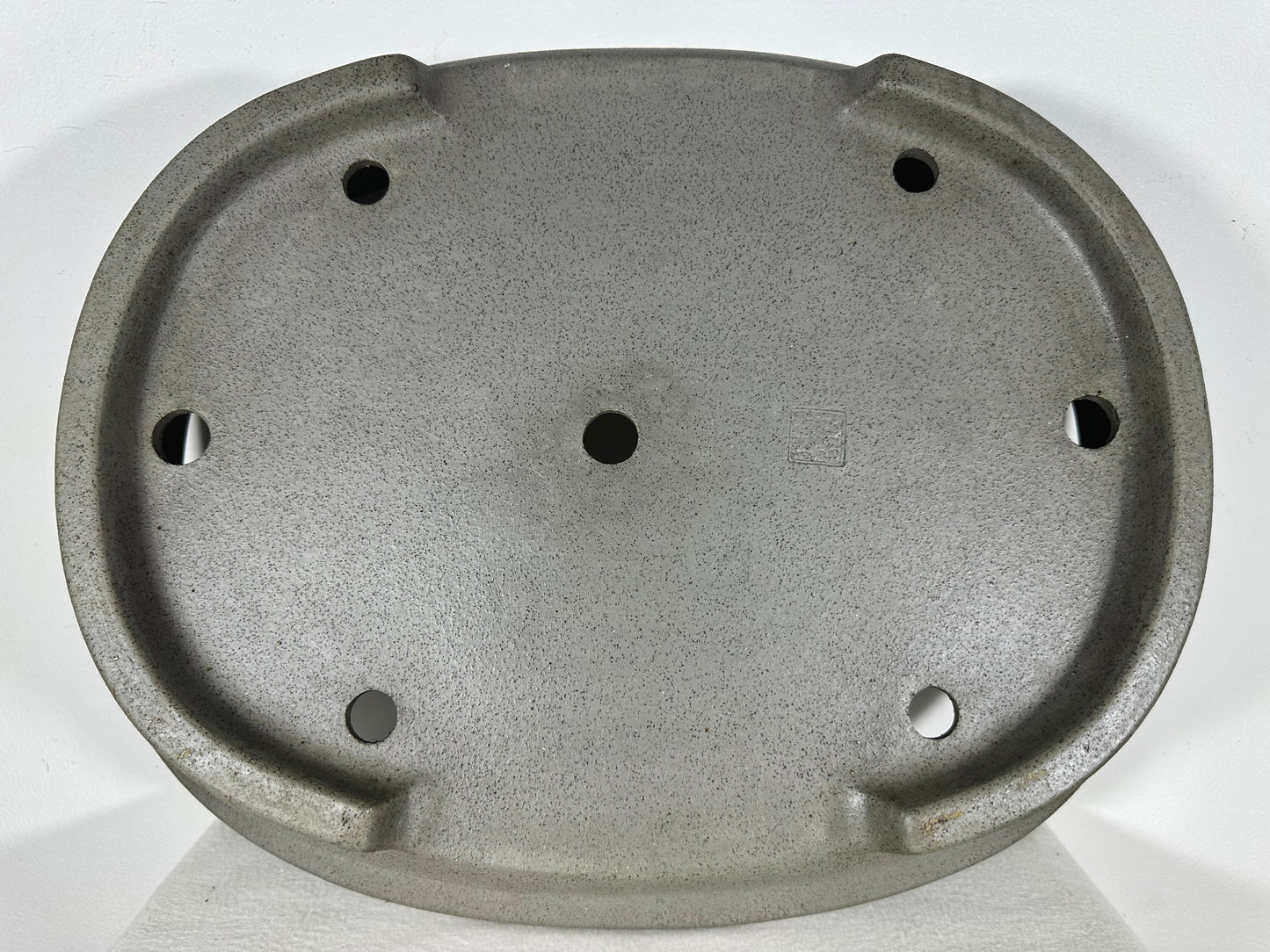 Preowned Japanese Tokoname Unglazed Oval Bonsai Pot Seizan - 18.5” By 14.75”