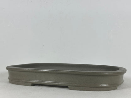 Preowned Japanese Tokoname Unglazed Rectangular Shallow Bonsai Pot Seizan - 12.25” By 9”