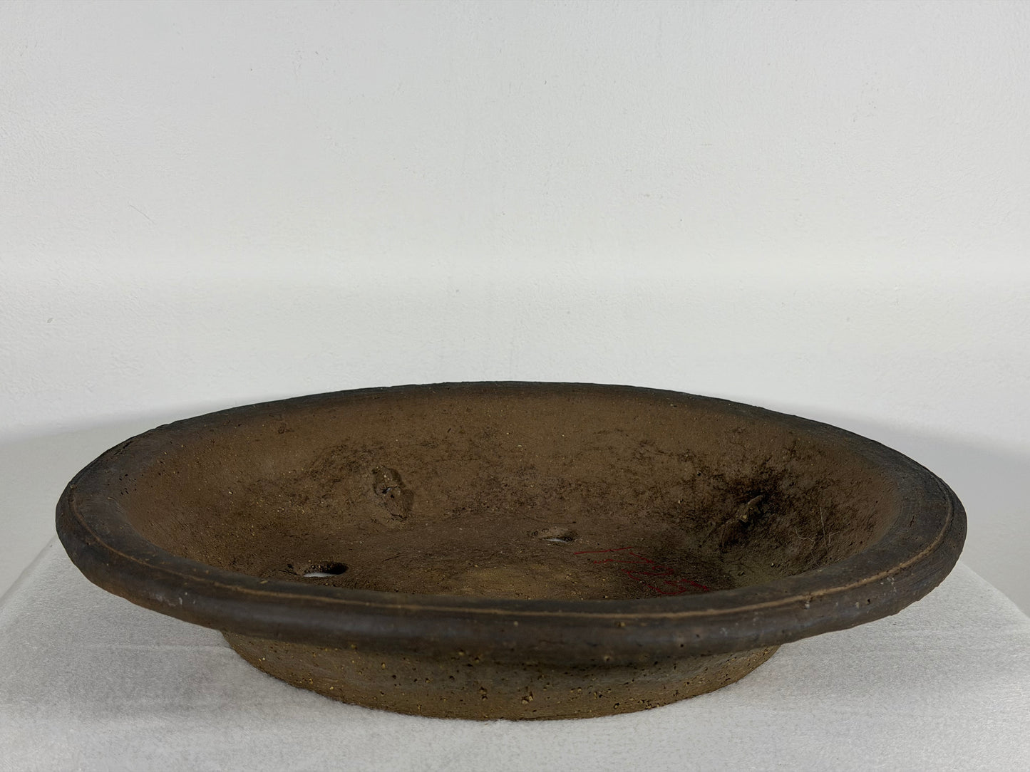 Preowned Japanese Tokoname Unglazed Nanban Style Bonsai Pot - 14” By 2.25”