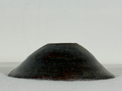 Preowned Japanese Tokoname Glazed Round Bonsai Pot - 4.75” By 1 5/8”