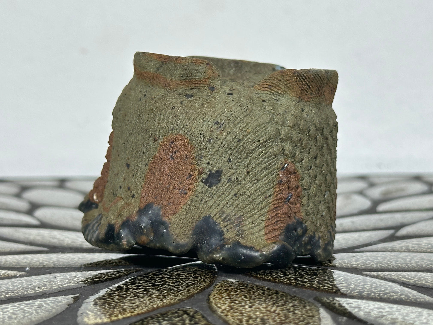 Preowned Japanese Tokoname Unglazed Bonsai Pot - 3” By 2”