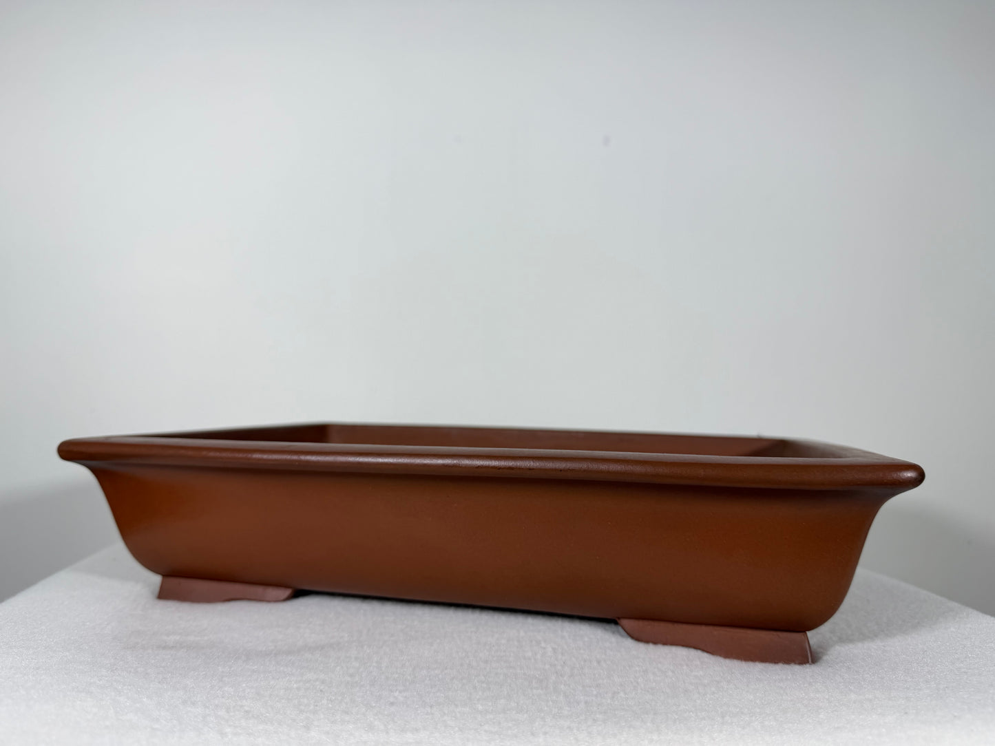 Preowned Japanese Tokoname Rectangular Unglazed Bonsai Pot - 13.25” By 9.25”