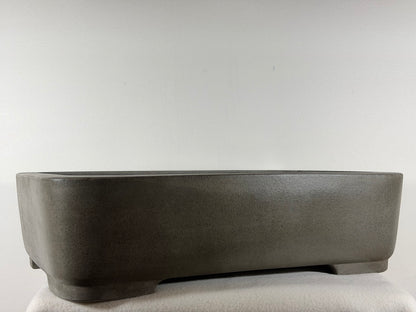 Preowned Japanese Tokoname Unglazed Rectangular Bonsai Pot Seizan - 19.25” By 14”