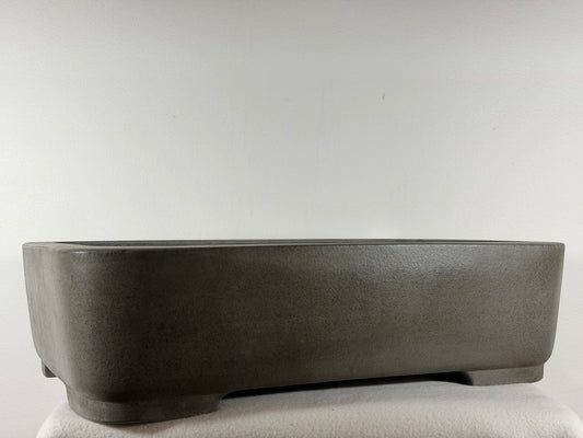 Preowned Japanese Tokoname Unglazed Rectangular Bonsai Pot Seizan - 19.25” By 14”