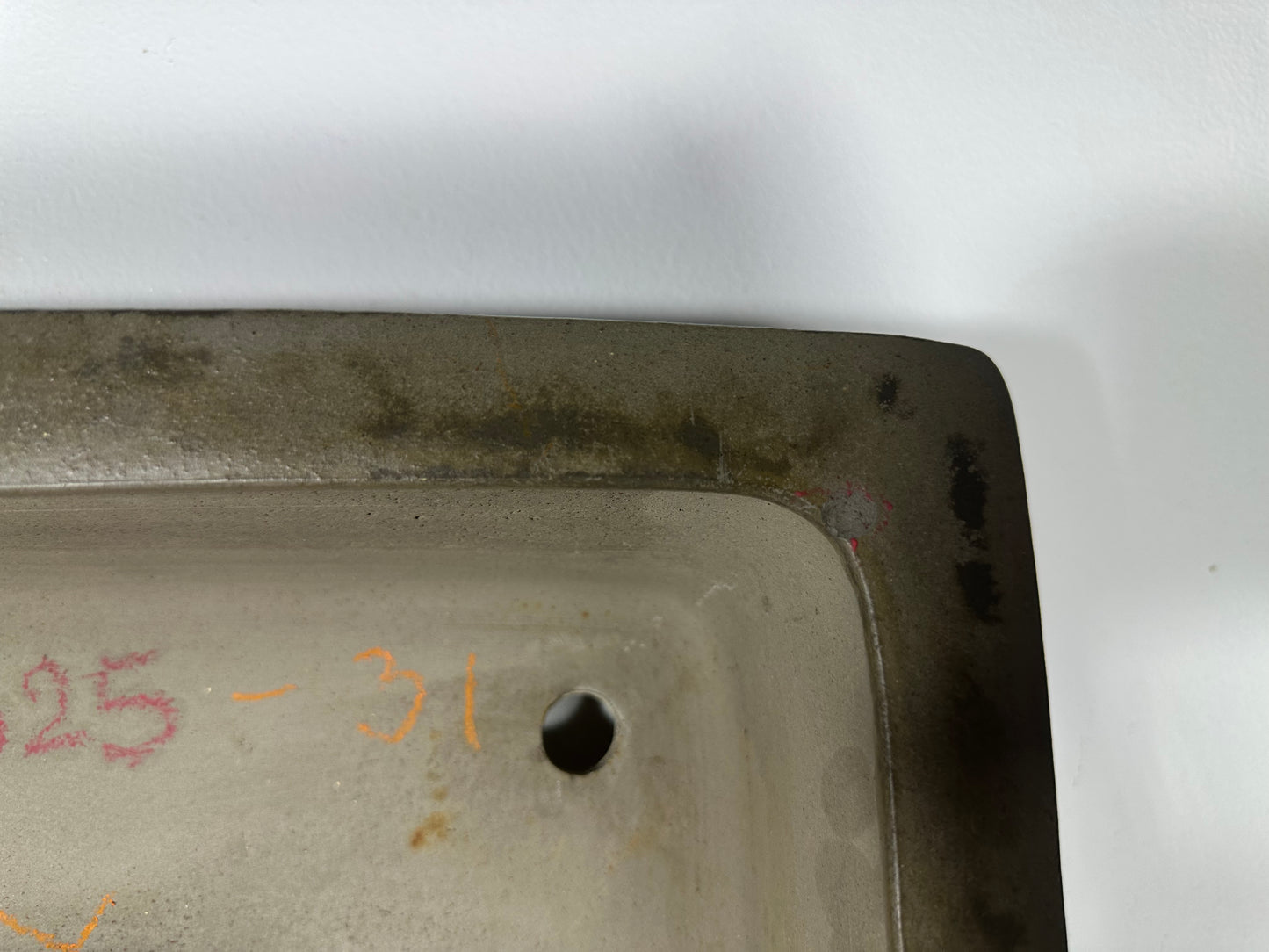 Preowned Japanese Tokoname Unglazed Rectangular Bonsai Pot Seizan - 18.5” By 13.5”