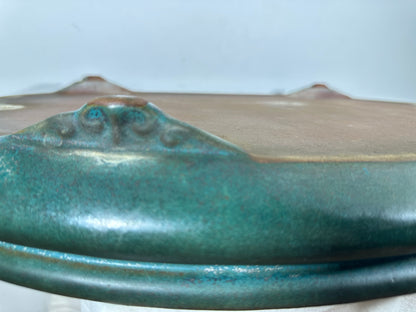 Preowned Vintage Japanese Tokoname Glazed Shallow Oval Bonsai Pot Reiho - 25.75” By 18.5”
