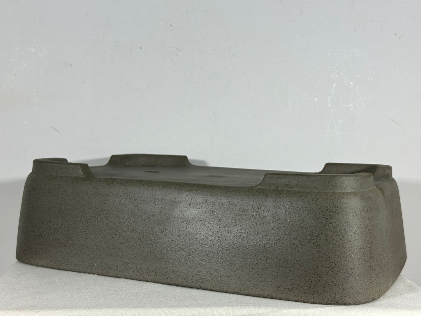 Preowned Japanese Tokoname Unglazed Rectangular Bonsai Pot Seizan - 16.25” By 11.75”