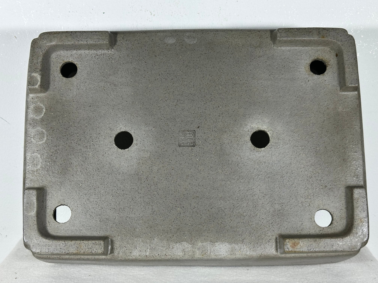 Preowned Japanese Tokoname Unglazed Rectangular Bonsai Pot Seizan - 13.75” By 9.75”
