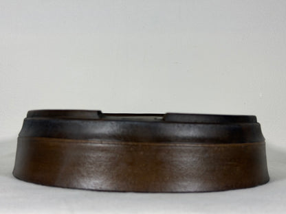 Preowned Japanese Tokoname Unglaed Round Bonsai Pot Touyou - 11” By 2.75”