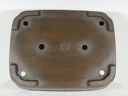 Preowned Japanese Tokoname Unglazed Rectangular Bonsai Pot Eiraku - 13.5” By 10.5”