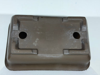 Preowned Vintage Japanese Tokoname Unglazed Rectangular Bonsai Pot Maruhei - 15.5” By 10.25”